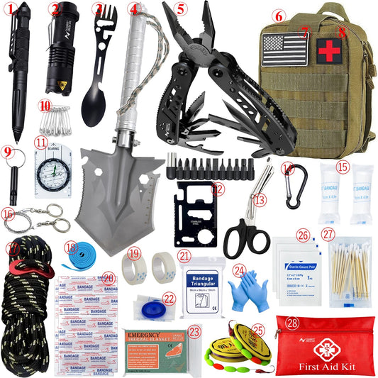 Deluxe Portable Survival Outdoor Emergency Gear Kit
