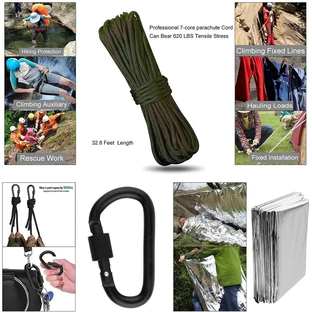 Standard Portable Survival Outdoor Emergency Gear Kit